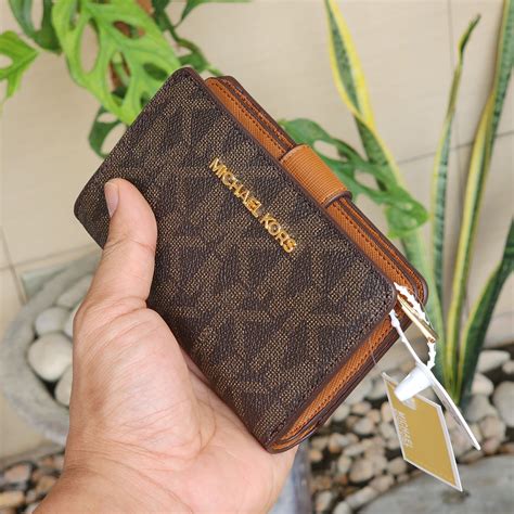 michael kors brown bifold wallet|brown mk wallet for women.